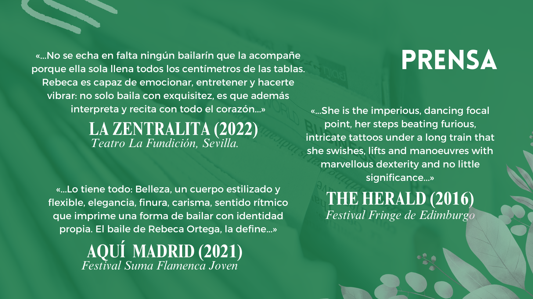 Opiniones Rebeca Ortega